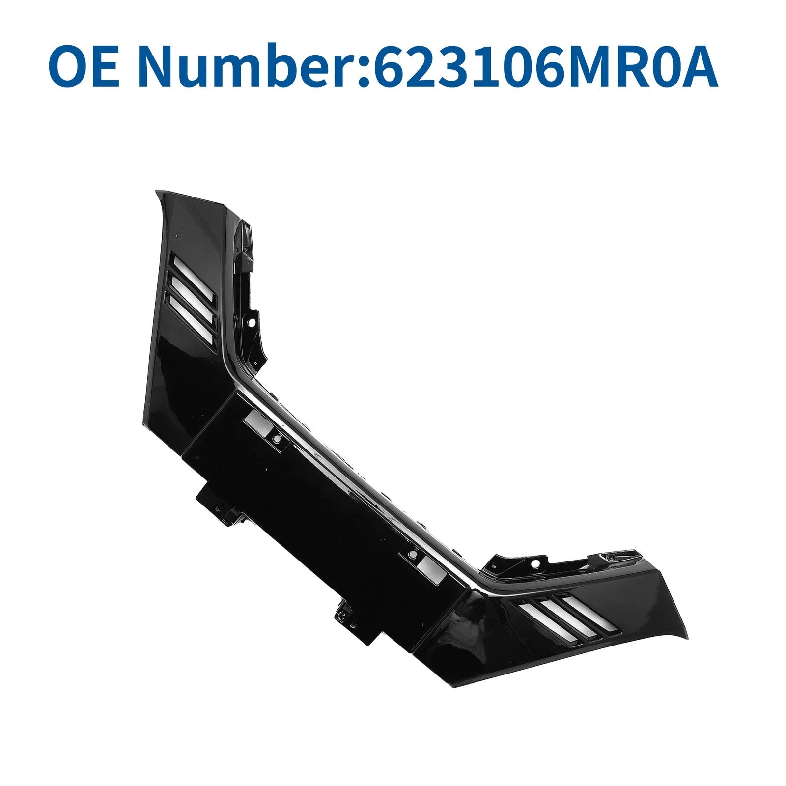 Front Upper Bumper Grille for Nissan Rogue Sport (2017–2021) Chrome Black