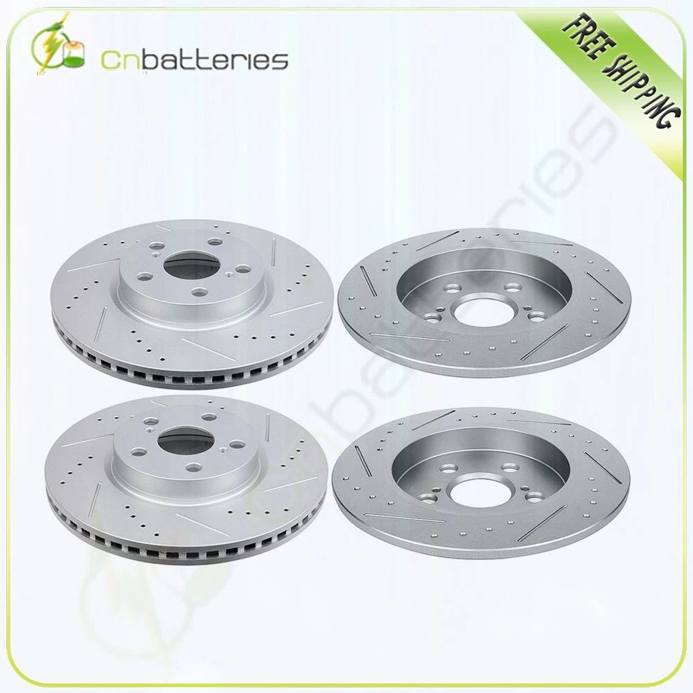 Front & Rear Brake Rotors for Pontiac Vibe (2009–2010) 275mm 259mm Drill Slot