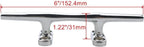 Set of 4 Stainless Steel 6 Inch Rope Cleats for Boat Deck Fittings