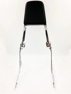 Chrome Backrest Sissy Bar with Leather Pad for Harley Sportster 883 1200 (2004–2023)