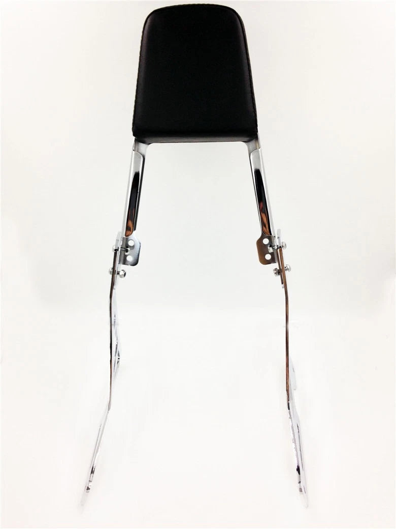 Chrome Backrest Sissy Bar with Leather Pad for Harley Sportster 883 1200 (2004–2023)