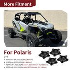 4X Matte Flash Black 5 Lug Rim Cap for Polaris RZR Turbo Pro R (2022–2024)