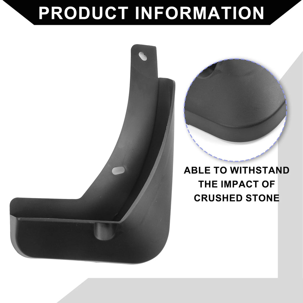 Set of 2 Front & Rear Mud Flaps for Volkswagen Golf (2015–2017)