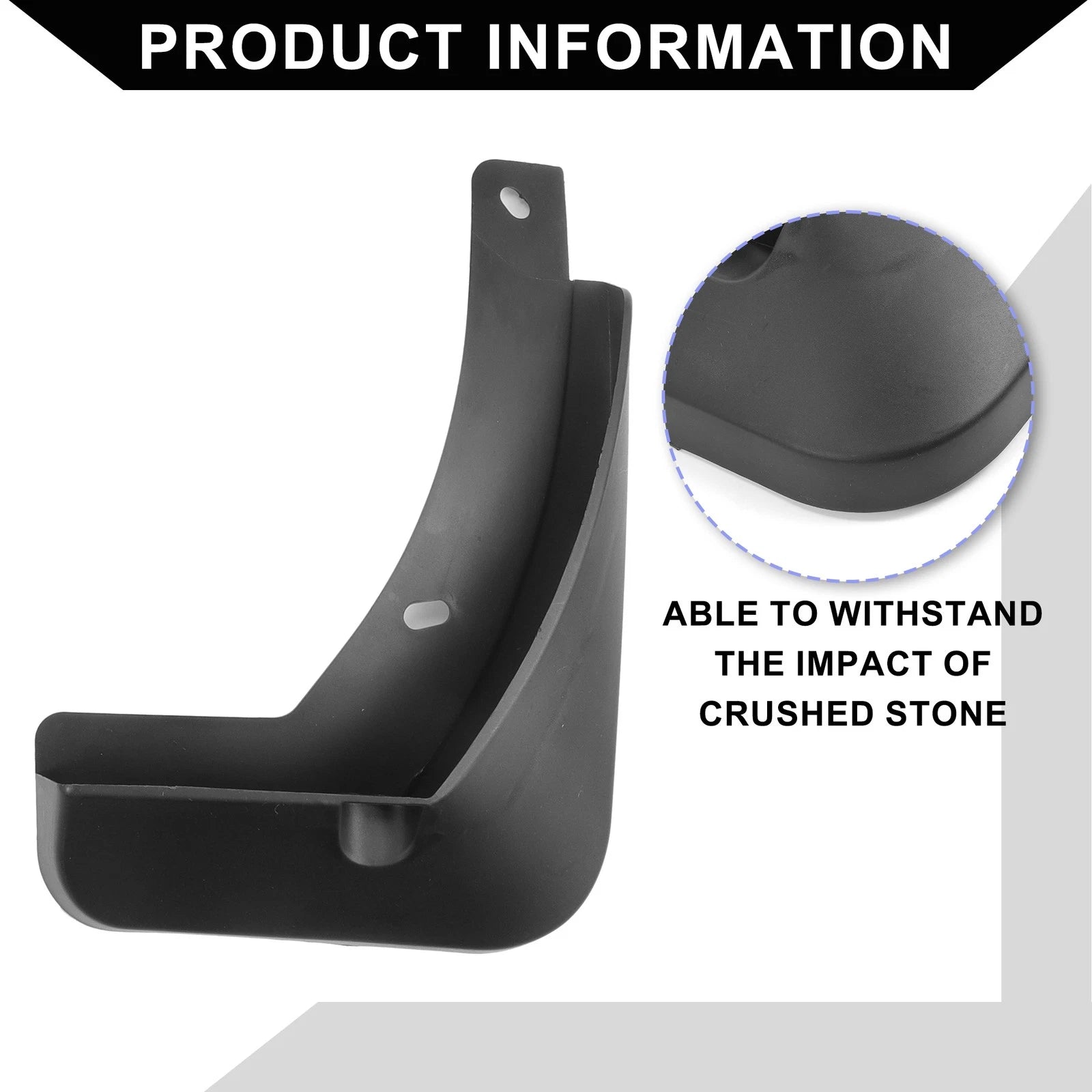 Set of 2 Front & Rear Mud Flaps for Volkswagen Golf (2015–2017)