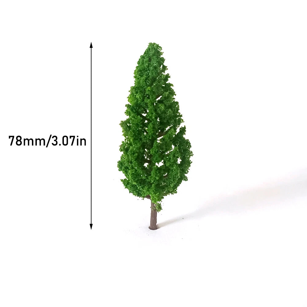 80Pcs Model Trees for Train Railroad Wargame Park Scenery (Scale DIY)