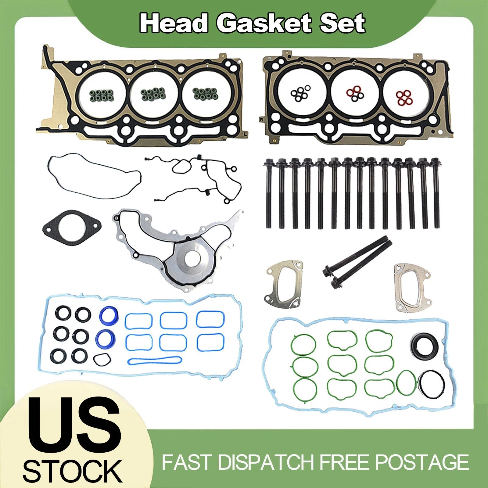 Head Gasket Bolts Set for Dodge Durango Jeep Wrangler 3.6L V6 (2011–2016)