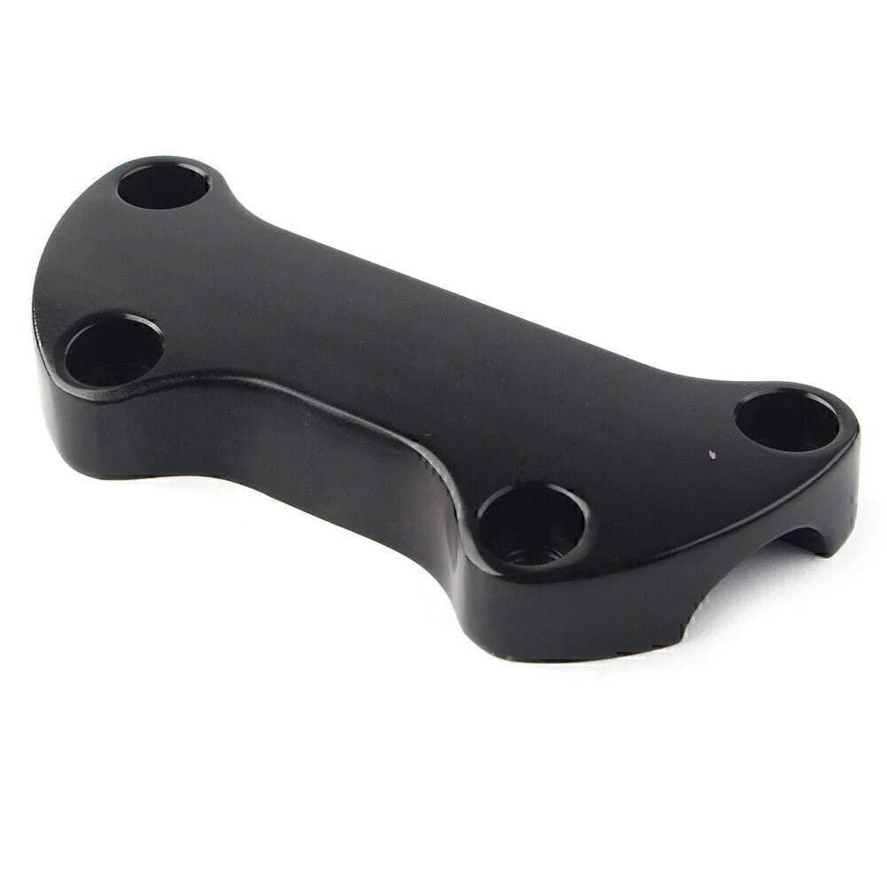 Black Smooth Handlebar Riser Top Clamp for Harley Dyna Softail Sportster