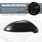 Pair Rearview Mirror Cover Cap Black Carbon Fiber for Volkswagen Golf MK7 (2015–2020)