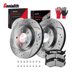 Set of 4 Front Drilled Rotors & Brake Pads for Jeep TJ Wrangler (1999–2006)