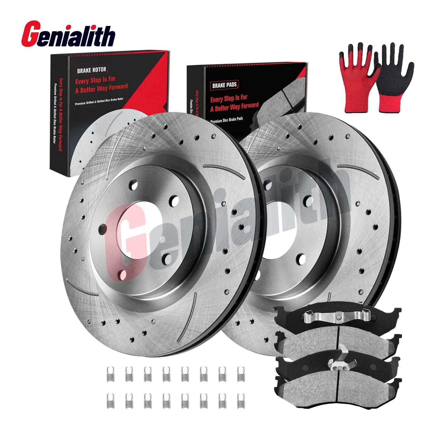 Set of 4 Front Drilled Rotors & Brake Pads for Jeep TJ Wrangler (1999–2006)