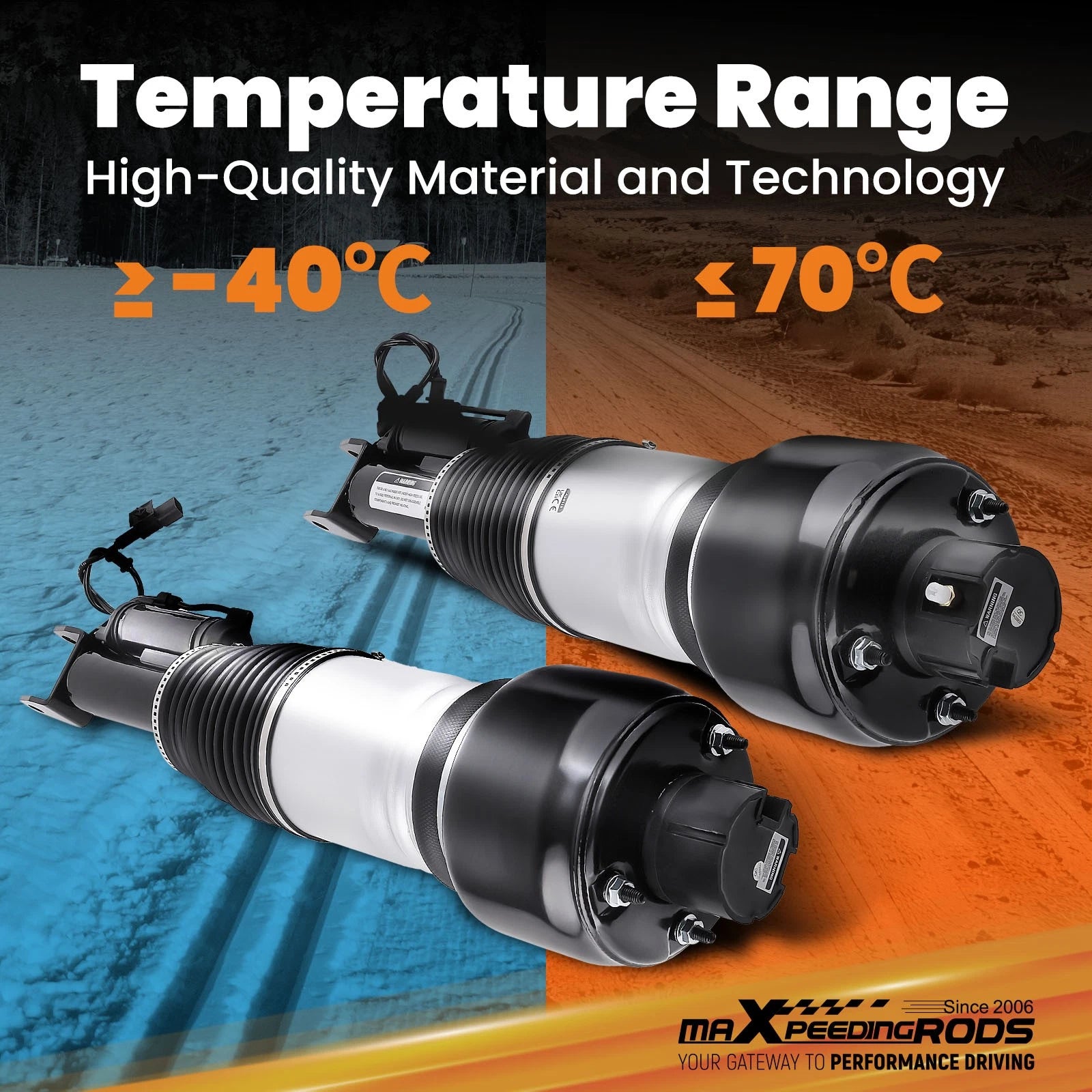 2X Airmatic Suspension Air Struts for Mercedes E Class W211 (2003-2009)