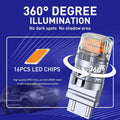 2X 3157 4157 LED Front Turn Signal Blinker Light Bulb Amber for