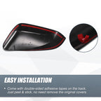 1 Pair Rearview Mirror Cover Caps Overlay Gloss Black for Lexus RX (2023)