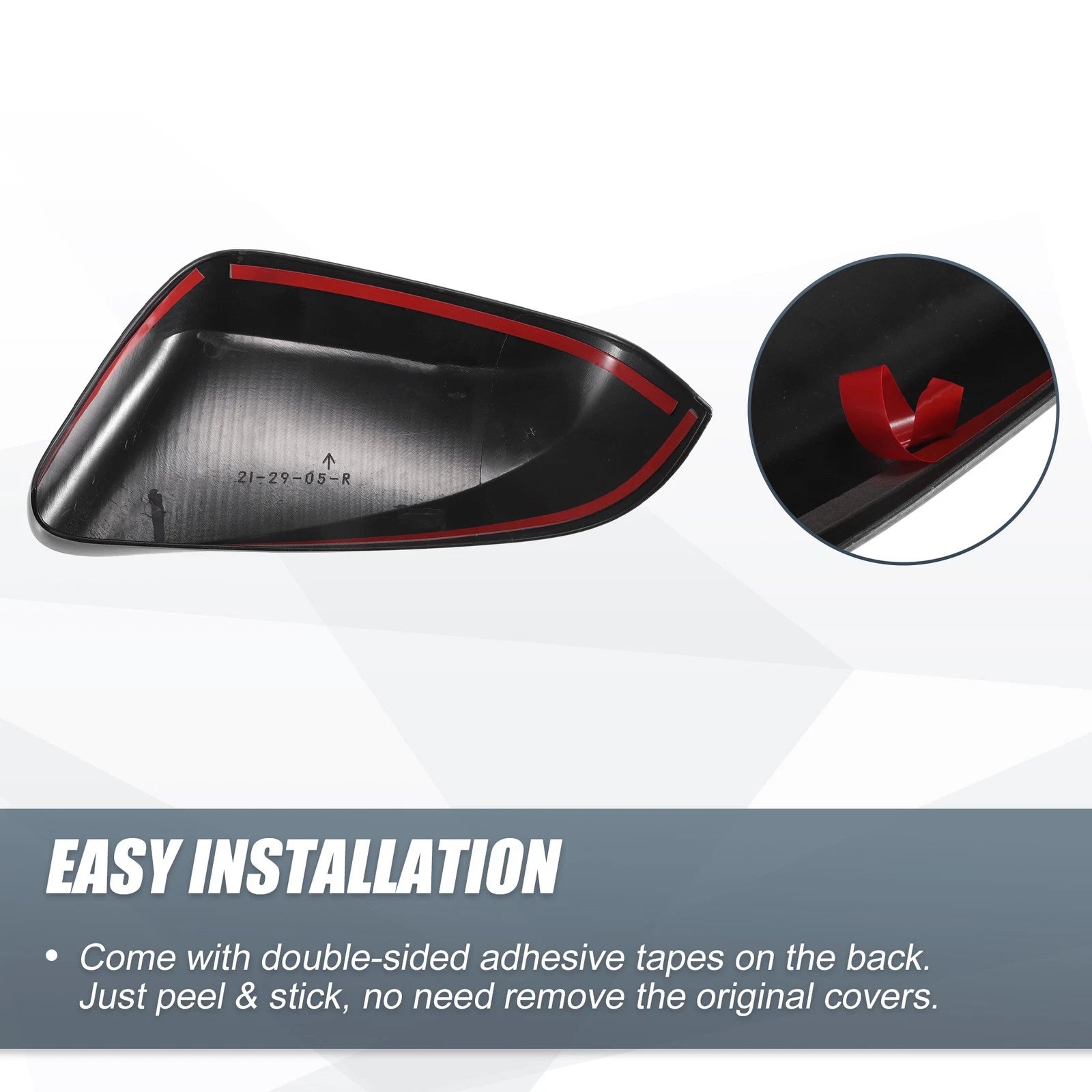 1 Pair Rearview Mirror Cover Caps Overlay Gloss Black for Lexus RX (2023)
