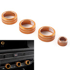 4X Console AC Climate Control Knob Ring Cover for Honda Civic (2022–Present) - Orange