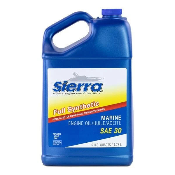 5 Qt Sierra SAE30 4-Stroke Full Synthetic Marine Oil 18-9410-4