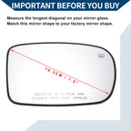 Heated Right Side Mirror Glass for Chrysler 200 300 (2011–2014)