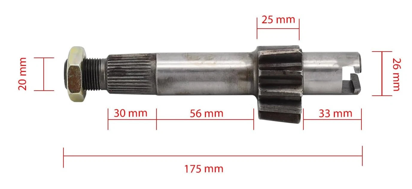 Steering Sector Shaft for Kubota Ford Mitsubishi Tractor