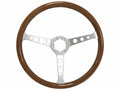 3-Spoke Walnut Wood Steering Wheel Replacement for Universal 15 inch (–)