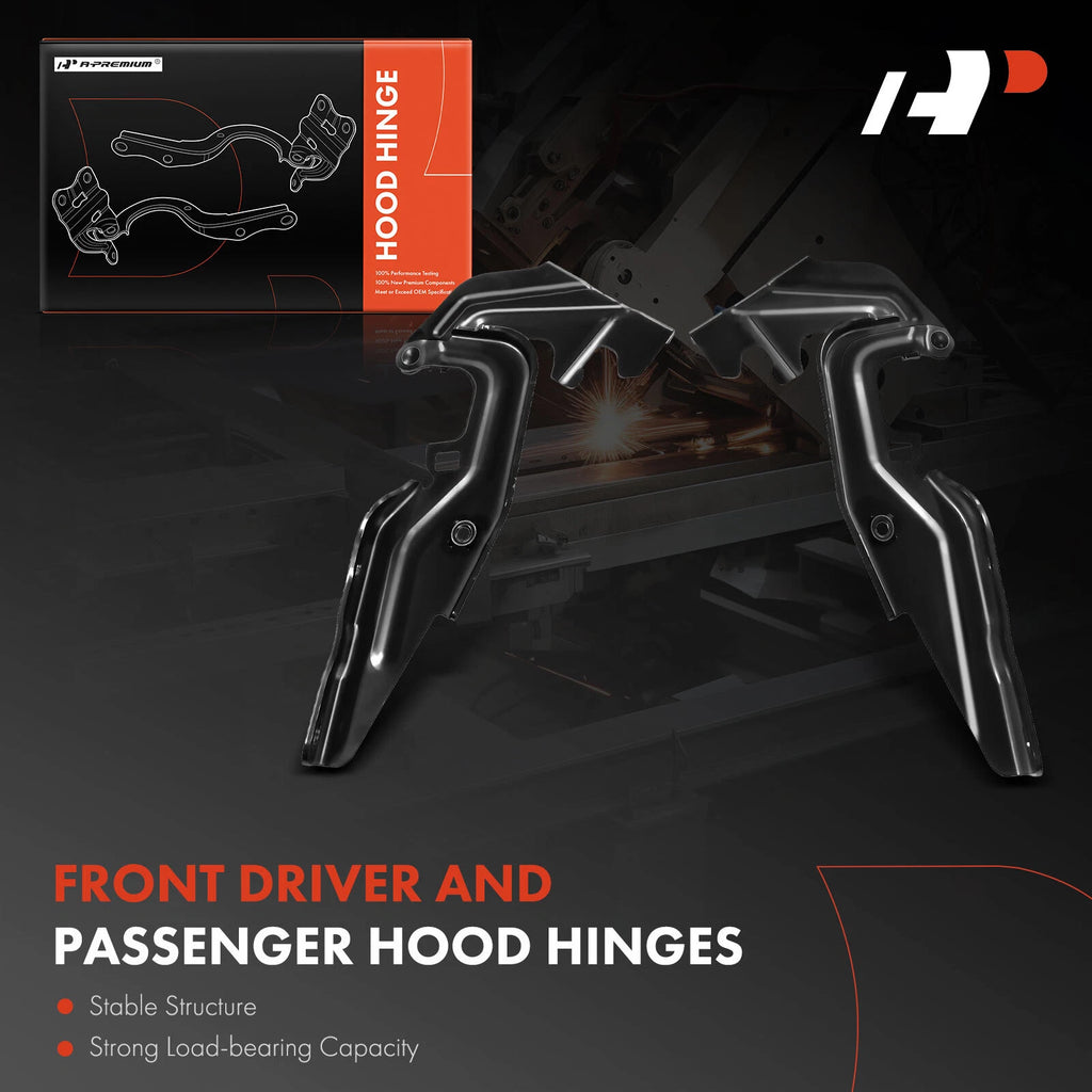 2X Front Hood Hinges for Mitsubishi Lancer (2008-2017)