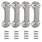 Set of 4 Marine Pad Eye Plates for Sailing (Heavy Duty Stainless Steel)
