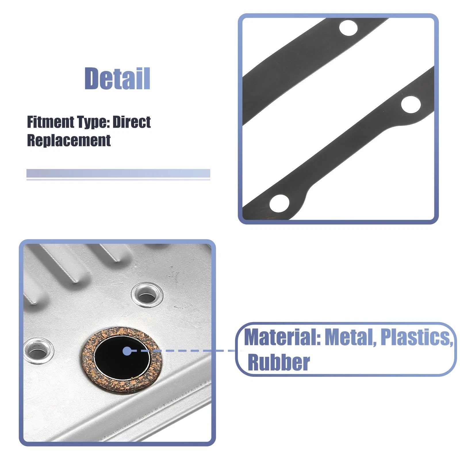 Set of 2 Transmission Filter Oil Pan Gasket Kit for Dodge Ram 1500 