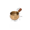 Stainless Steel Gravy Boat with Wooden Handle for Sauces (60ml)