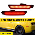 2X LED Rear Bumper Side Marker Lights for Chevy Camaro (2010–2015) Smoked Red