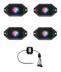 Bluetooth RGB App-Control LED Rock Light Kit 500 Lumen for Universal Use