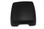 Console Lid Armrest Cover for Infiniti FX35 (2009–2012) Carbon Fiber Purple Stitch