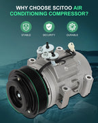 A/C Compressor with Clutch for Toyota Tacoma (2005–2015) 2.7L 4.0L