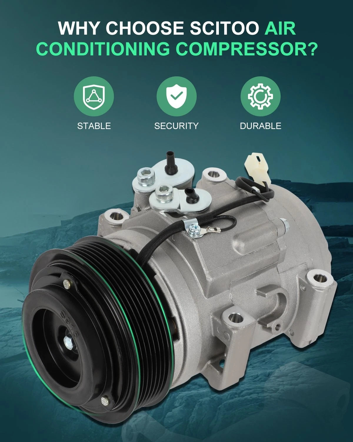 A/C Compressor with Clutch for Toyota Tacoma (2005–2015) 2.7L 4.0L