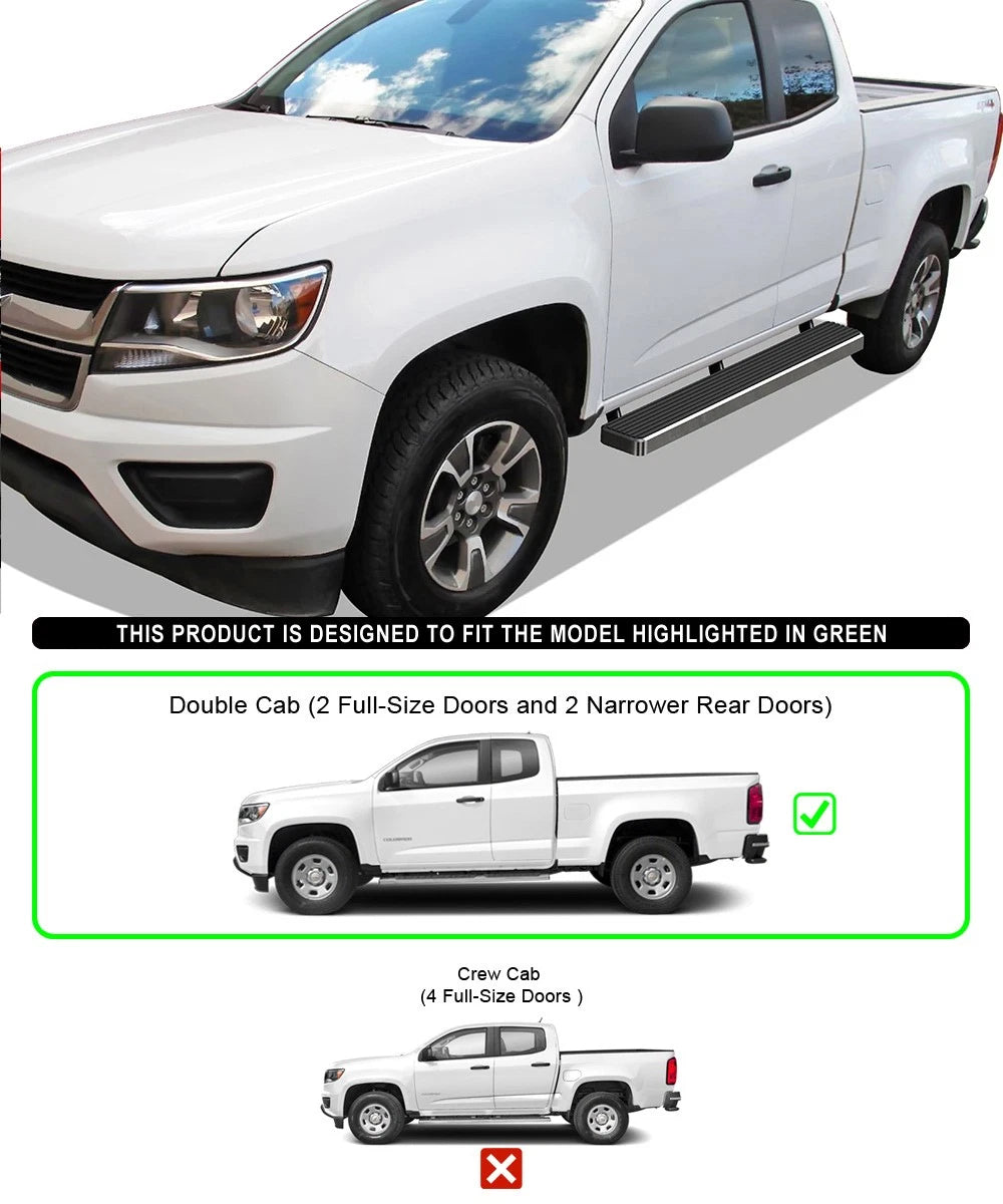 6-Inch Running Boards for Chevy Colorado GMC Canyon (2015-2022)