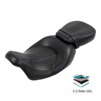 Gel Driver Passenger Seat for Harley Road King Touring Street Glide (2009–2023)
