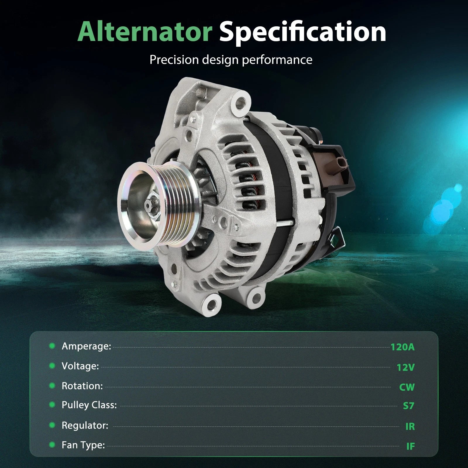 Aluminum Alternator 120A for Honda CR-V (2012–2014)