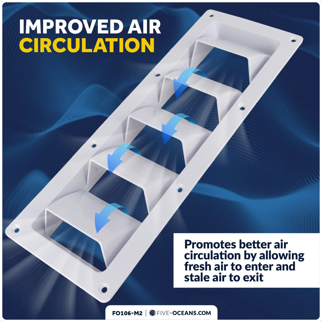 Set of 2 Louvered Ventilators for (13-1/4 x 4-3/4 Inch)