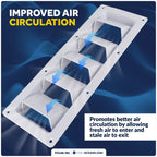 Set of 2 Louvered Ventilators for (13-1/4 x 4-3/4 Inch)