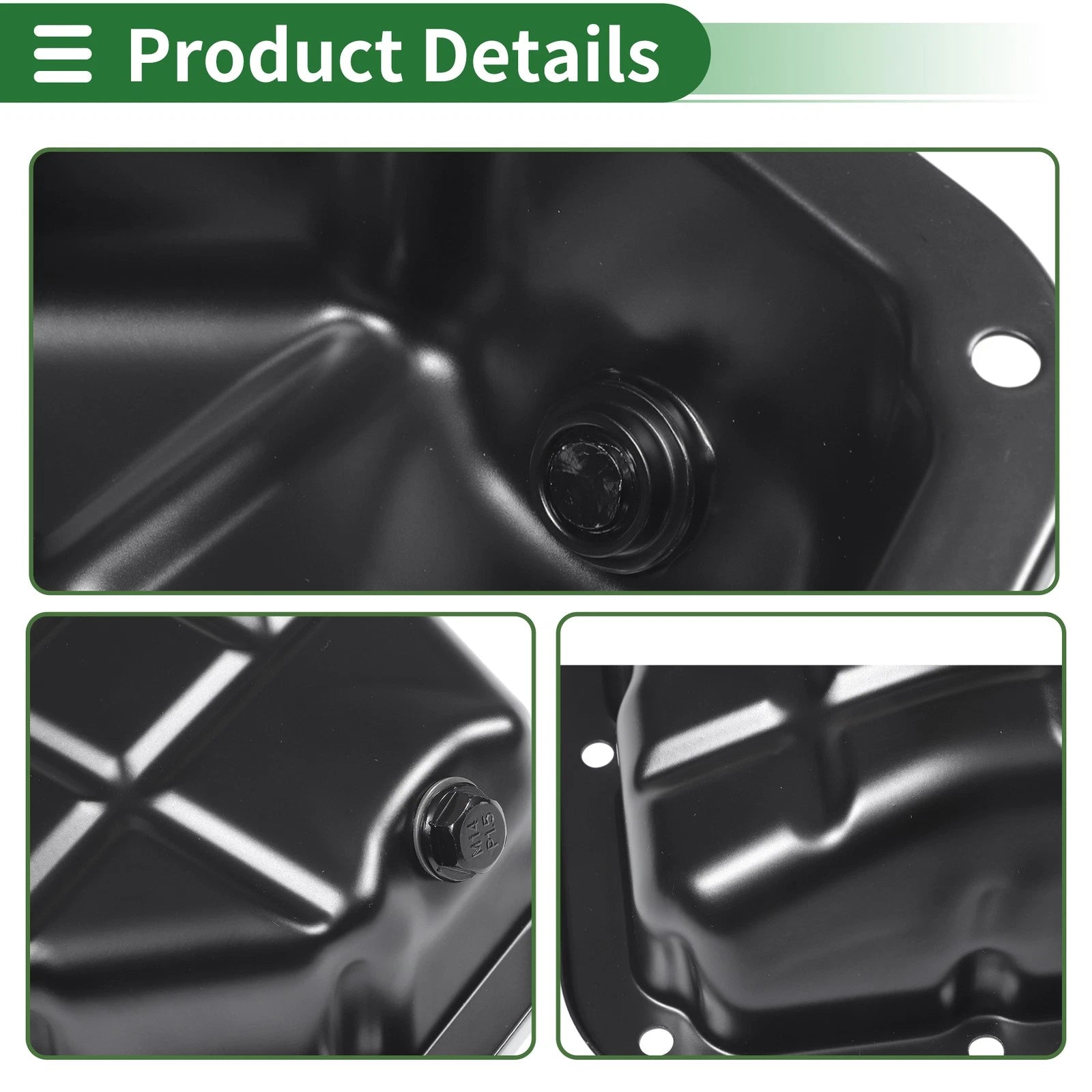 1 Pc Engine Oil Pan No. 215103C150 for Hyundai Sonata (2009–2010) Iron Black