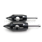 2 1/4" Black Spike Handlebar Risers for Harley Softail Dyna Sportster (Custom)
