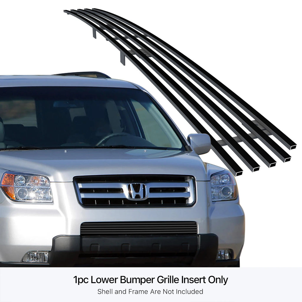 Stainless Black Billet Grille Insert for Honda Pilot (2006-2008)