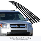 Stainless Black Billet Grille Insert for Honda Pilot (2006-2008)