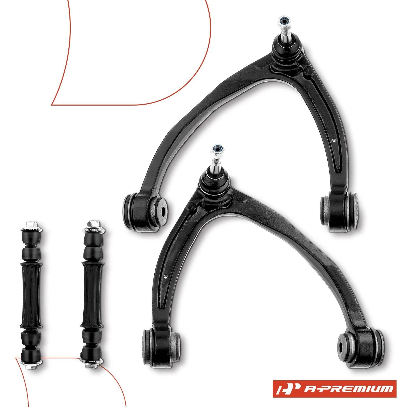 Set of 4 Front Upper Control Arm Sway Bar Links for Chevy Silverado 1500 (2007–2018)