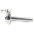 CNC 7/8'' Motor Handlebar Twist Throttle Accelerator Grip for Universal Silver