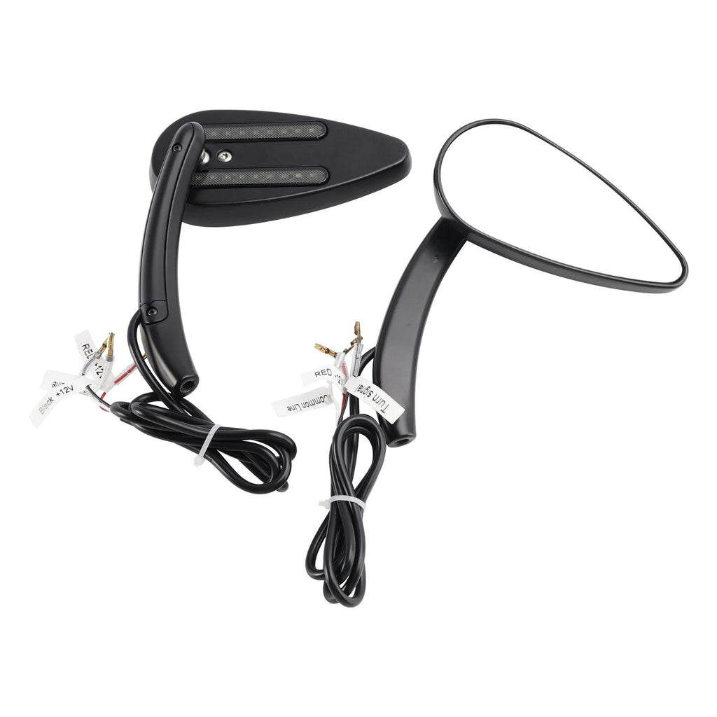 LED Turn Signal Mirrors for Harley Sportster 883 1200 (1990–2021)