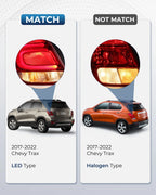 Pair LED Tail Lights for Chevy Trax (2017–2022) W/Bulb Right+Left