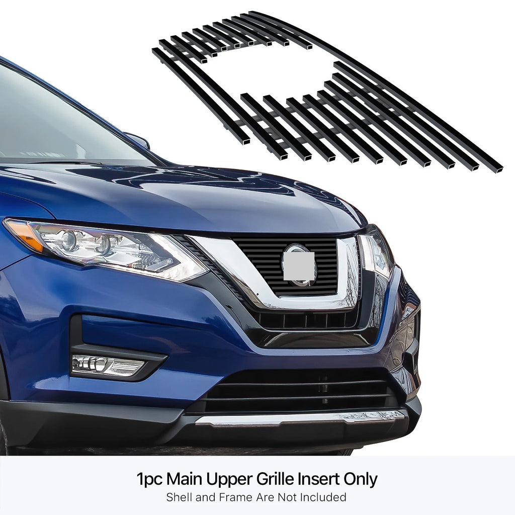 Upper Stainless Steel Black Billet Grille Insert for Nissan Rogue (2017-2020)