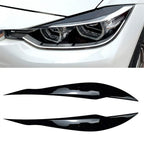 Pair Headlight Cover Black Eyebrow for F30 Saloon (2012–2018)