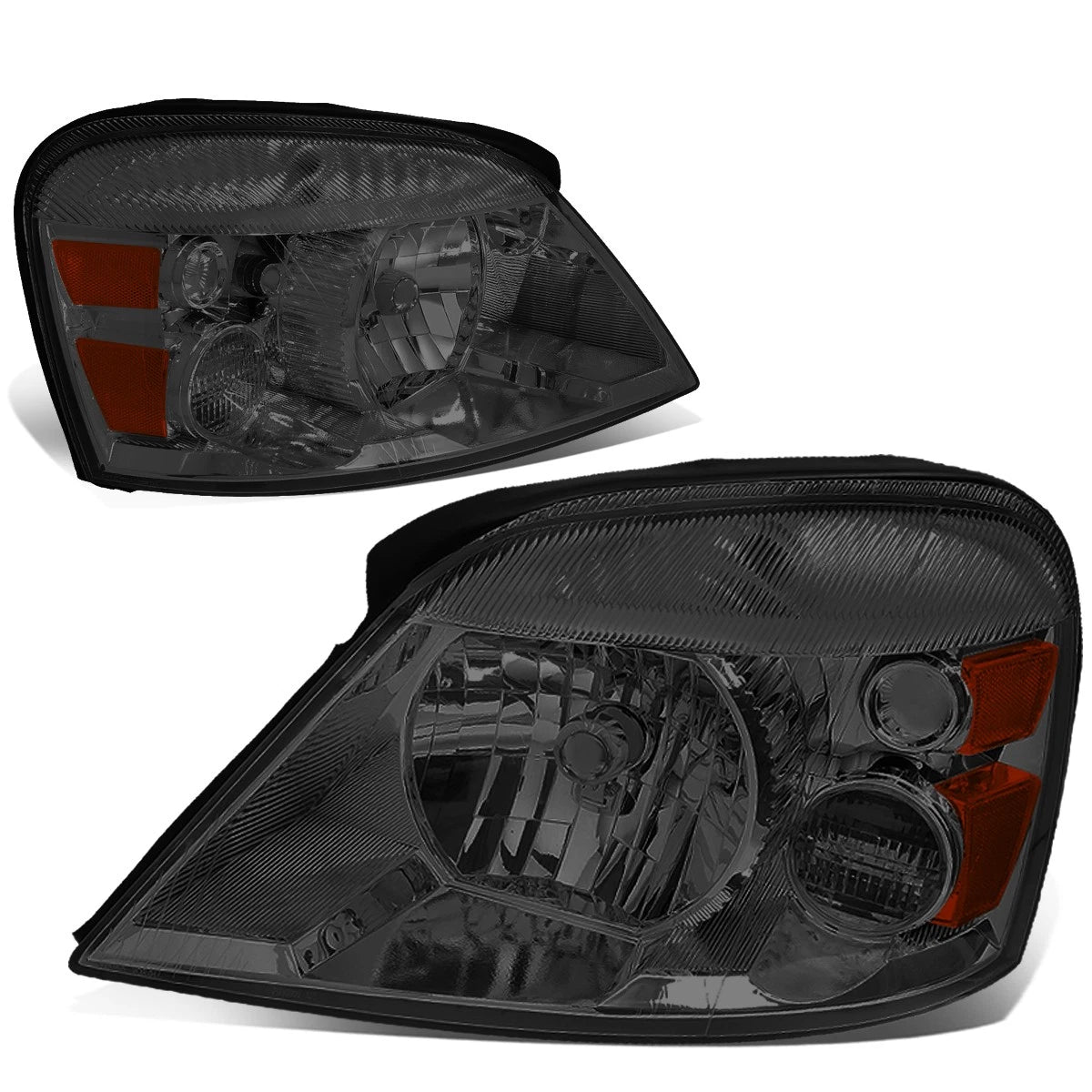 Pair Headlight Headlamp for Ford Freestar Mercury Monterey (2004–2007) Smoke Amber