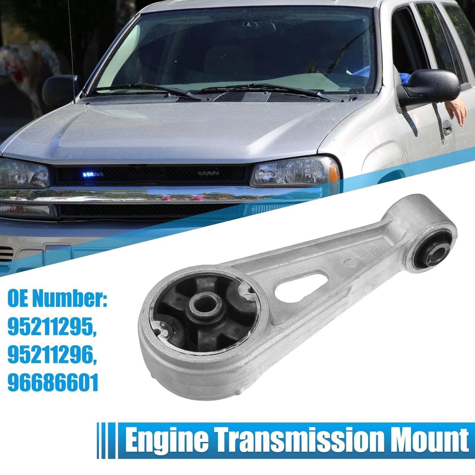 Lower Engine Motor Transmission Mount for Chevrolet (2000–2006) 95211295 95211296 96686601