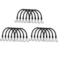 Set of 15 Heavy Duty Rubber Bungee Cords with S Hooks